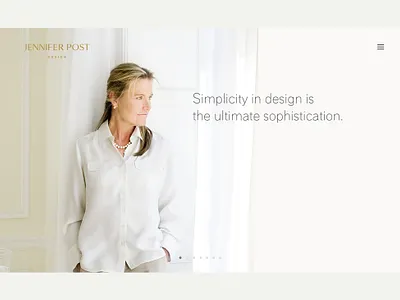 Jennifer Post Design elegant interior design luxury minimal minimalism simple ui ux web web design