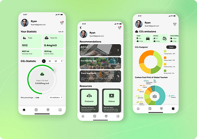 Eco-life: Your Guide to Sustainable Living App UI Design app design graphic design ui ux