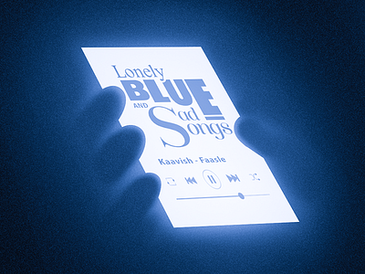 Lonely, Blue and Sad Songs graphic design illustration illustrator photoshop typography vector