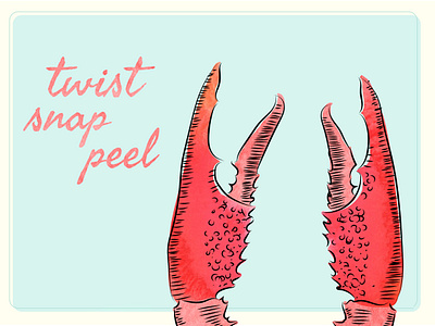 Crawfish Boil boil brush calligraphy claws crawfish digital art graphic design illustration illustrator lobster paint photoshop poster print script summer travel typography vector