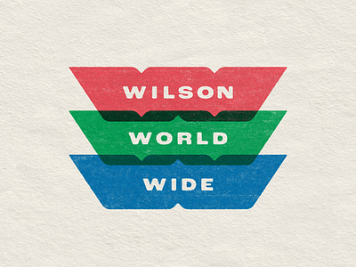 Wilson Worldwide • Logo Concept concept grunge ink logo photoshop production rgb screen printing tv vector w wet ink