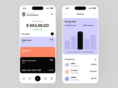 Banking Application app bank app banking finance finance app minimal minimalist mobile money payment transaction transfer ui uiux ux wallet