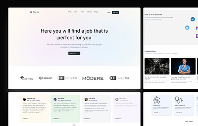 Job Finder Landing Page UI-UX Design adobe xd design designinspiration figma inspiration jobfinder jobportal landingpage resposivedesign ui uiux uiuxdesign userexperiance userexperience userinterface web web ui webdesign website