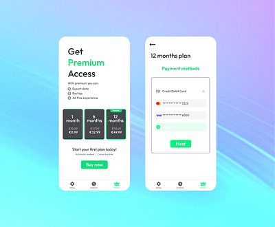 Premium subscription - UI mobile dashboard - Light mode app branding design graphic design interface light mode logo mobile app motion graphics tax free ui ui design ux ux design