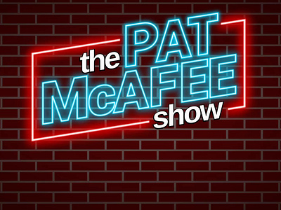 Pat McAfee Show Neon Sign Animation animation design html svg logo motion graphics neon effect vector design