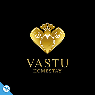 Homestay Logo Design eligant logo design golden logo homestay logo homestay logo design icon iconic logo illustration logo logo design peacock logo