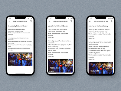 Church App: Song/Affirmation For Year 3d animation app apple branding design graphic design illustration ios iphone logo minimal mobile motion graphics ui ux