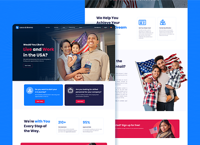 UI/UX website design · Law Firm american dream design figma inmigration law law firm lawyer prototype ui uiux uiux website usa ux web web design website