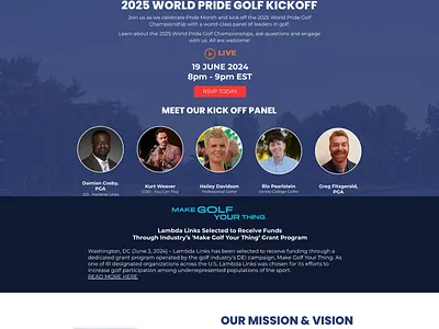 Golf Championship Website Design figma