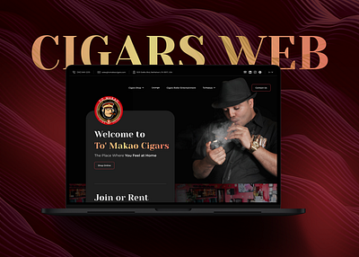 Cigars Shop · IU/UX Design cigars design entertainment figma prototype ui ui desing uiux design ux web web design website website ui design