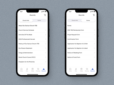 Church App: More Info animation app branding design graphic design illustration ios iphone logo minimal mobile ui ux