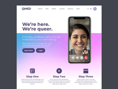 QMED Gender-Affirming Care ui web