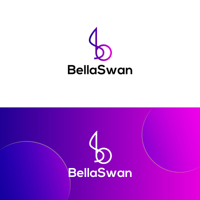 Modern BellaSwan Logo design branding creative logo design fiverr graphic design illustration logo logo design logo maker minimalistlogo modernlogo