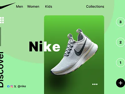 Single page dersign for Nike ui