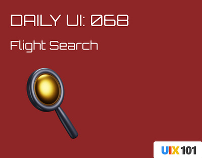 Daily UI: #068 | Flight Search | #UIX101 068 dailyui figma flight search ui design uix101 user experience user interface