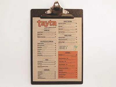 Bar Menu Design graphic design menu design