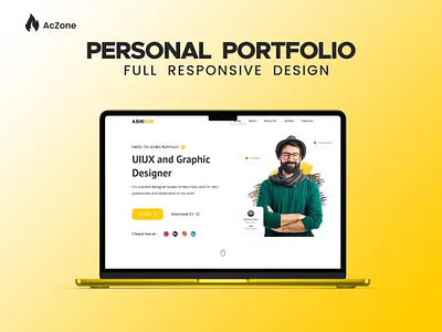 Personal Portfolio Website 3d ac aczone animation branding graphic design logo ui