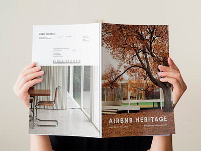 Airbnb Heritage design graphic design magazine layout packaging design social media design uxui