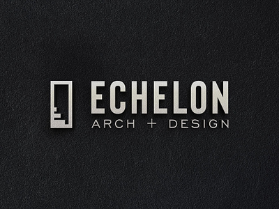 Echelon Signage 3d brand design branding condensed dark logo logo design logo mark sans serif sign simple stairs