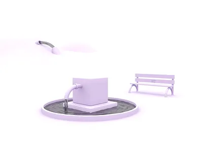 Plastic landscape 3d simulation 3d