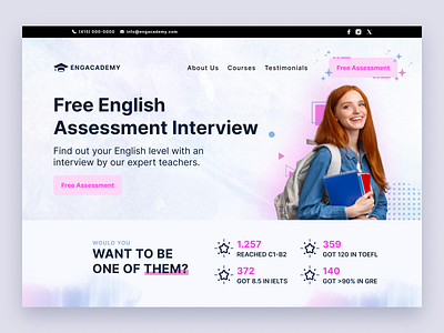 Engacademy Website | Above The Fold exam