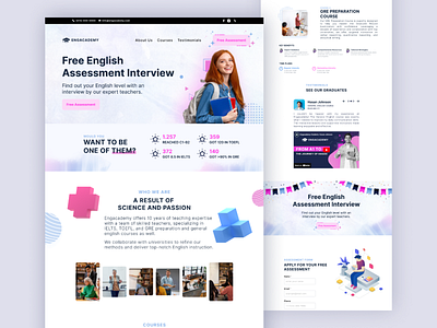 Engacademy Website | Full Page exam