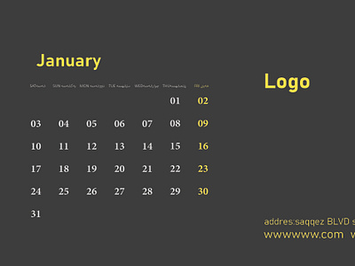 Calendar desk for New year branding calendar desk graphic design logo