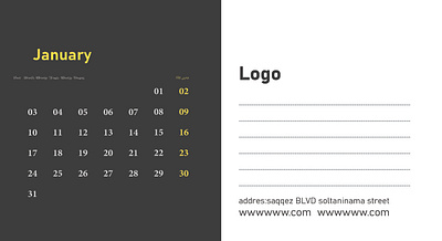 Calendar desk fore New Year branding calendar desk graphic design logo