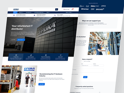 Epoka Website Redesign branding buy clean design distributors epoka figma home page it hardware landing page product design saas ui uiux ux webdesign website