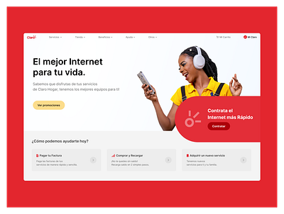 Claro design website home landing ui