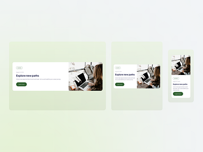 Responsive card design ui