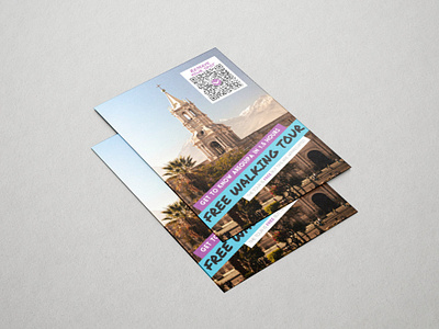 Free Walking Tour Tourism Flyer graphic design