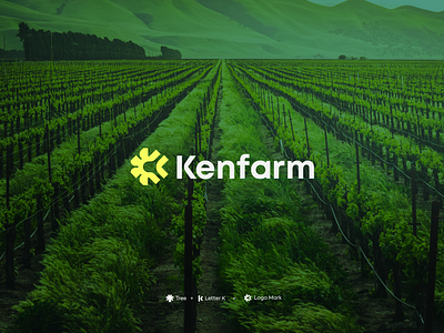 Agriculture Online Shop Logo Kenfarm agriculture eco friendly ecoproducts gardening logo logo design natural online shop organic