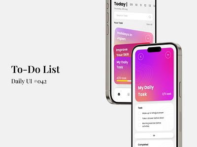 To do list - Dailly UI #042 daily ui figma manager mobile app design task to do list ui ui design uiux uiux design