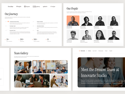 Innovarte - Team Page about page about us agency brand identity branding clean company company profile creative design landing page minimalist professional startup team team page team work ui ux website