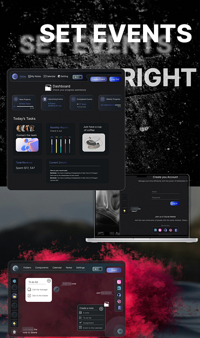 Fragment of the App for Planning and Managing Time app branding figma graphic design layout planner prototype typography ui web design wireframe