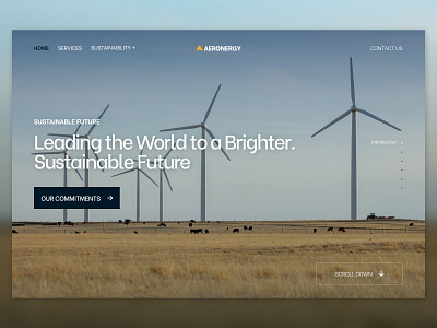 Aeronergy Renewable Energy Landing Page aeronergy best design branding clean design design energy futuristic graphic design illustration landing page popular renewable energy simple design simple web design trending ui ui ux uiux ux web design