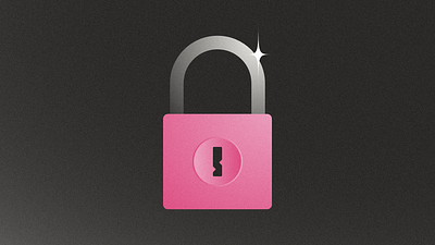 Lock 🔒 design encrypt encryption graphic design illustration lock minimal pink vector 🔒