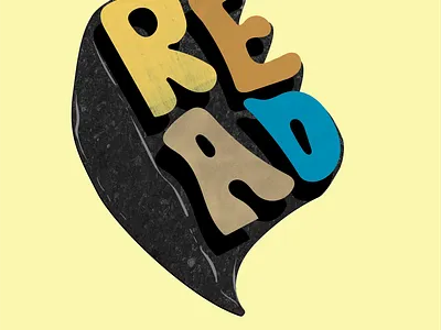 READ! art branding design illustration illustrator logo minimal ui vector vectorart