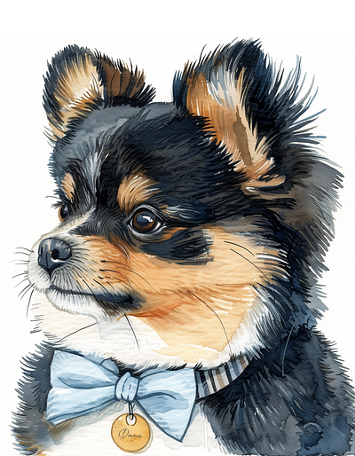 There's cute. Then there's puppy cute. art custom design design graphic design illustration pet pet portrait print design print products watercolor