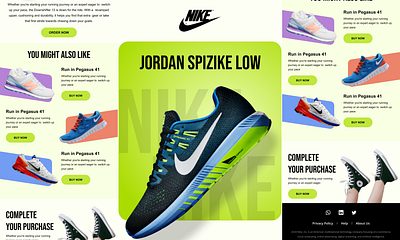 Nike Shoes Email Template Design campaign email email design email figma email template news letter design