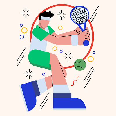 Tennis Illustration flat design flat illustration illustration sport tennis vector