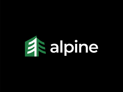 Alpine Logo Design branding clean construction logo graphic design logo logo design logo pine minimal modern logo pine pine logo