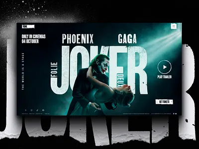 Joker: Folie à Deux web animation concept design design graphic design joker joker web movie web ui ui design ux ux ui design website