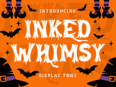 Inked Whimsy – Display Font branding font brush font business font crafting font creative font display font film greeting card halloween font horror film horror font illustration logo font magazine font movie font packaging font product design rough font spooky font unique font