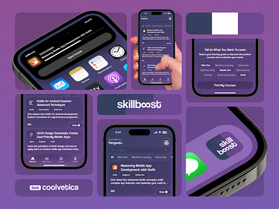 skillb∞st | Online Course Mobile App apple bento bento bento grid bootcamp brainstew studio coolvetica course course app ios ios app ios ui iphone keynotes learning learning app live activity mobile app online course skillboost ui