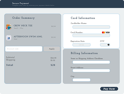 Credit Card Checkout #DailyUI