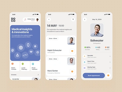 DOCO - Doctor Consultancy Mobile App MVP app app design branding design doctor doctors health healthcare app ios medical app medical interface minimal patient product design sajon schedule ui ui design ux