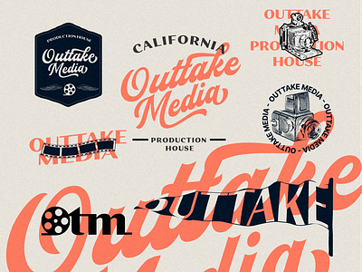 Outtake Media Logo Styles branding graphic design logo vintage