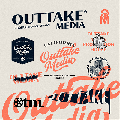 Outtake Media Logo Styles branding graphic design logo vintage